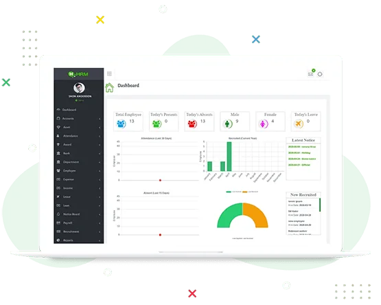 Dynamic Dashboard of hrms-software